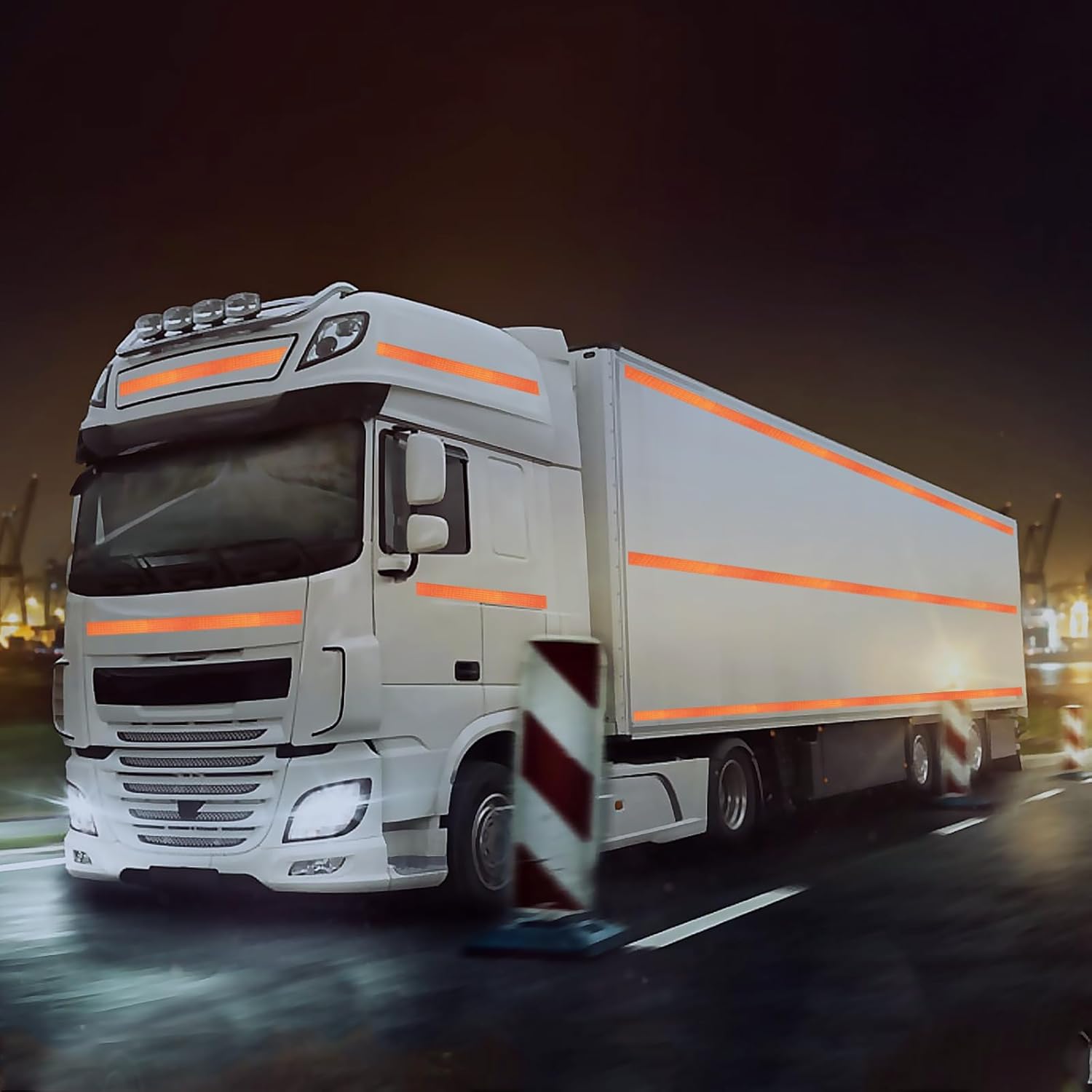 Orange Reflective Tape 2 x 11 Safety Adhesive Stickers