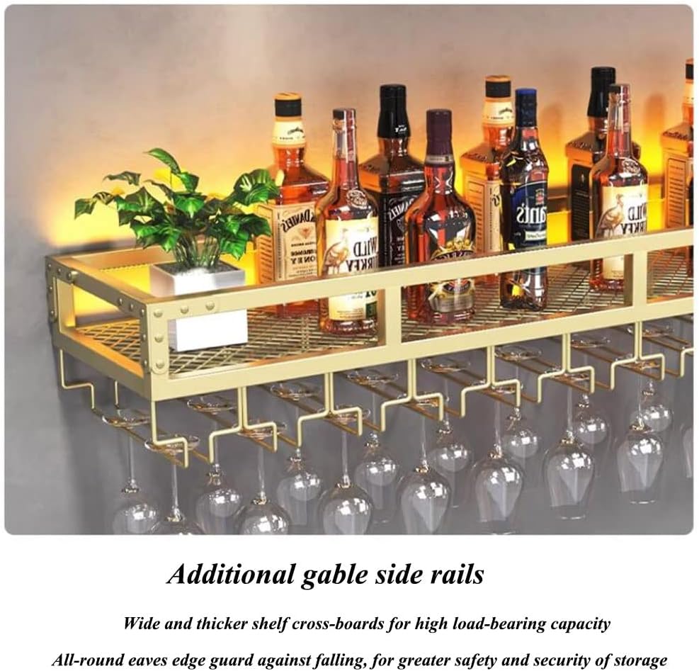 MaGiLL Wall-Mounted Wine Rack With LED Light