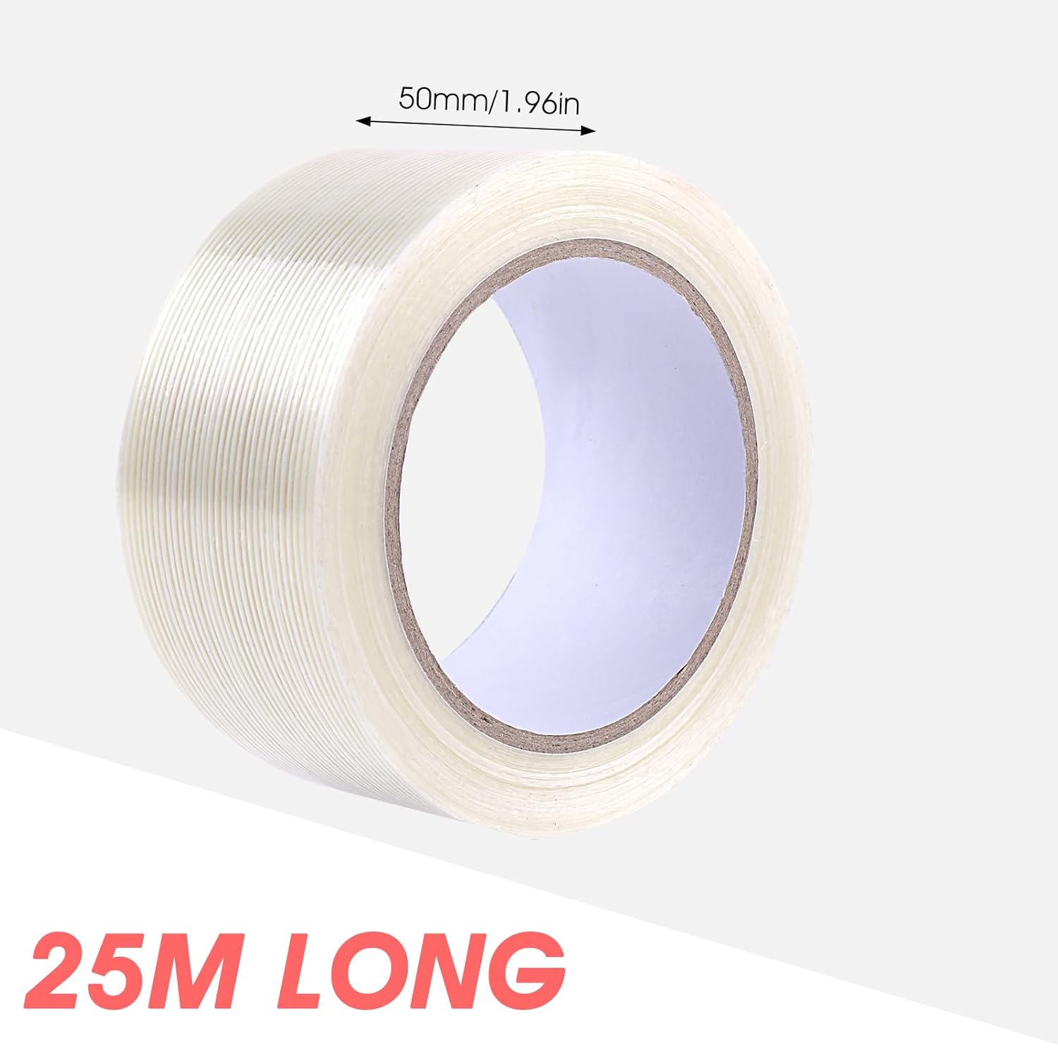 Prasacco 25M Clear Duct Tape Heavy Duty Waterproof