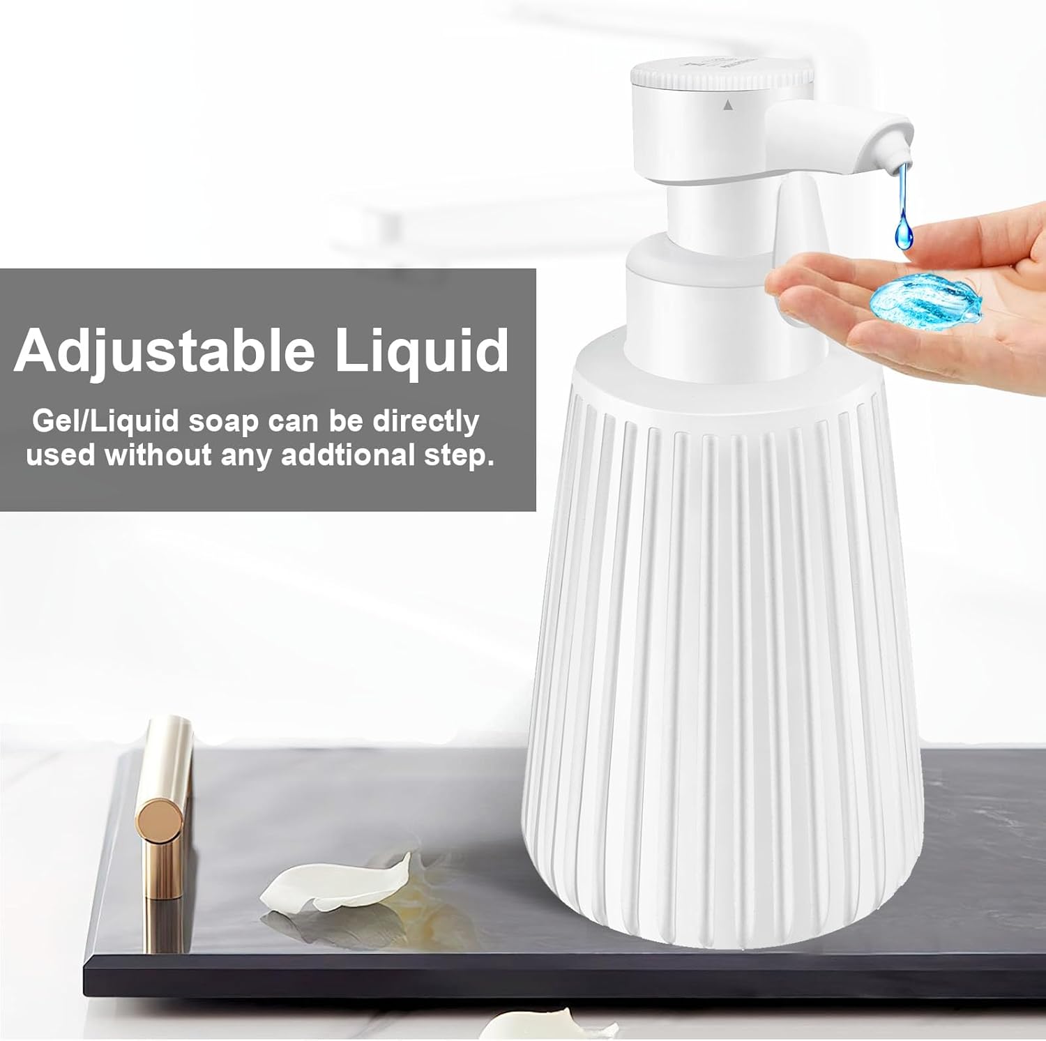 MoKasi 85oz Automatic Soap Dispenser - White Resin Touchless