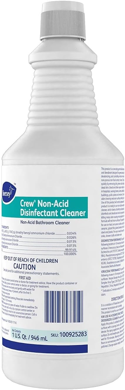 CREW Diversey Neutral Disinfectant 32 oz Squeeze Bottle 12CT