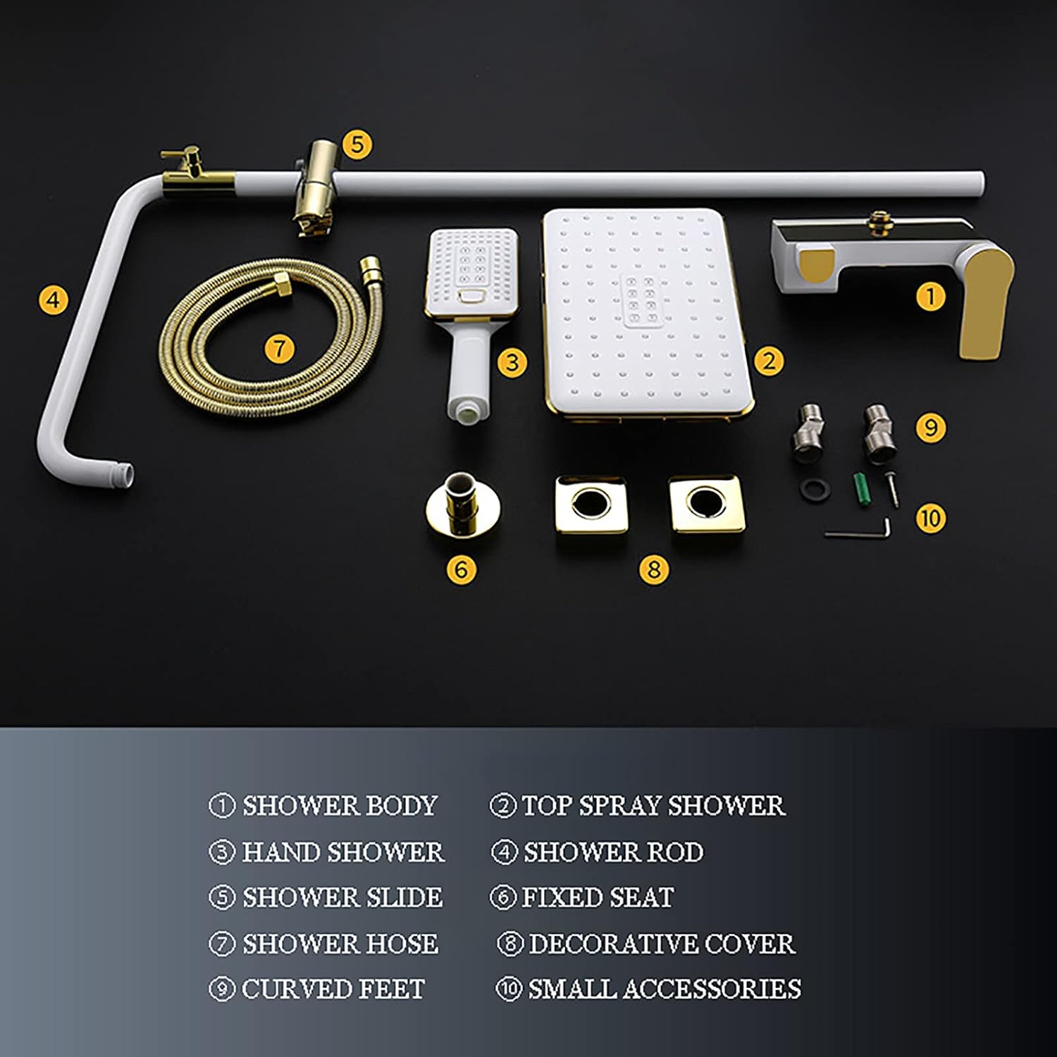 Waterfall Shower System with Handheld Combo