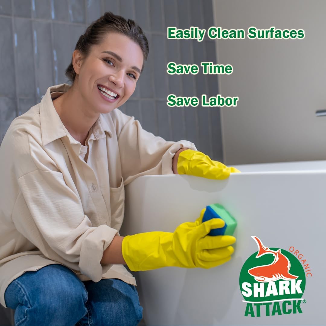 Shark Attack Organic Bathroom Cleaner 32 oz 2 Green