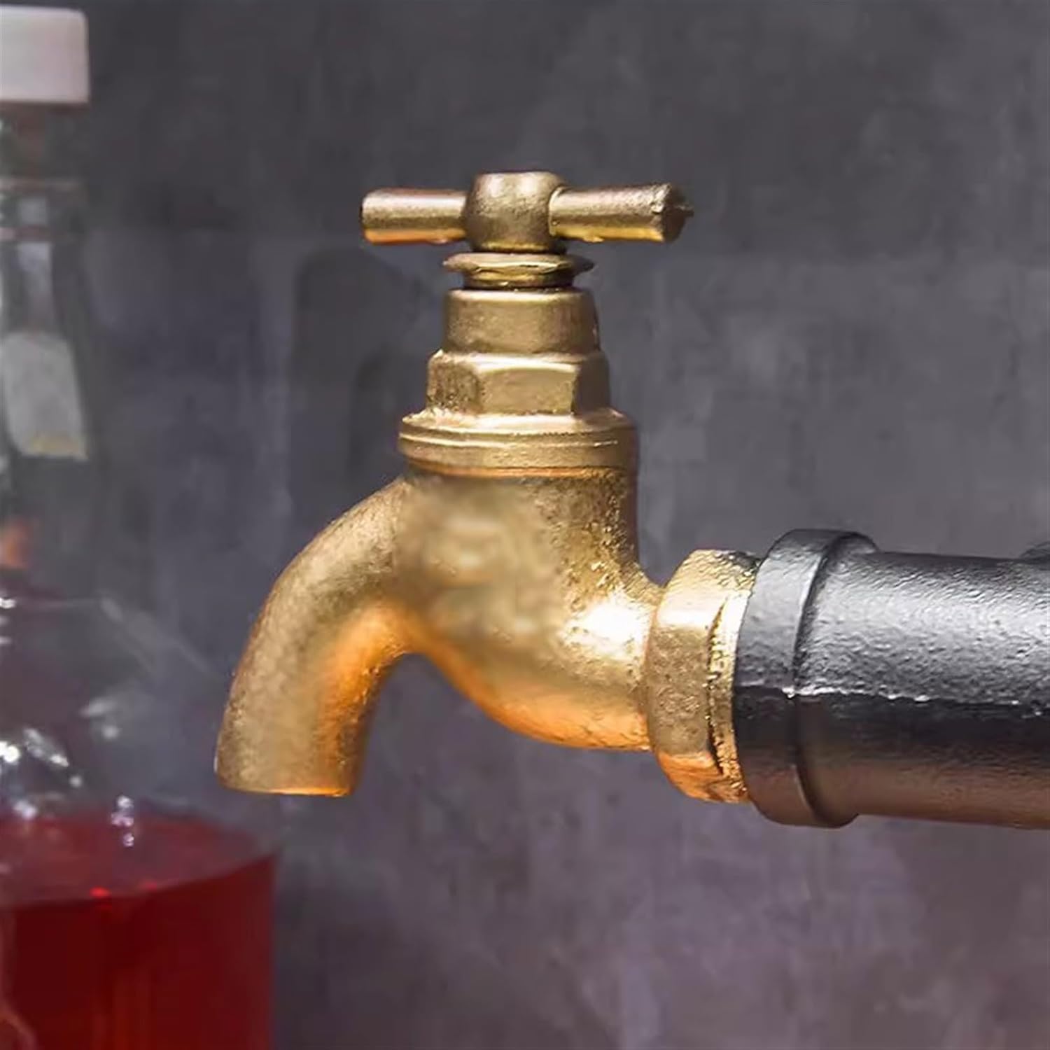 GRFIT Wall-Mounted Wine Rack with Industrial Style