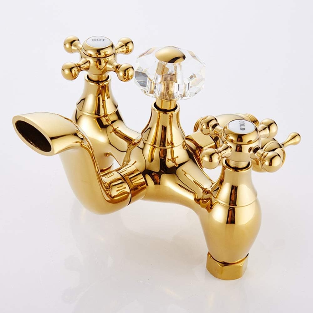 LASEVE UpScale 7 Way Crystal Ball Copper Shower Faucet Set