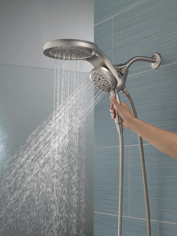 Delta HydroRain 5-Spray Dual Shower Head with Handheld and Hose
