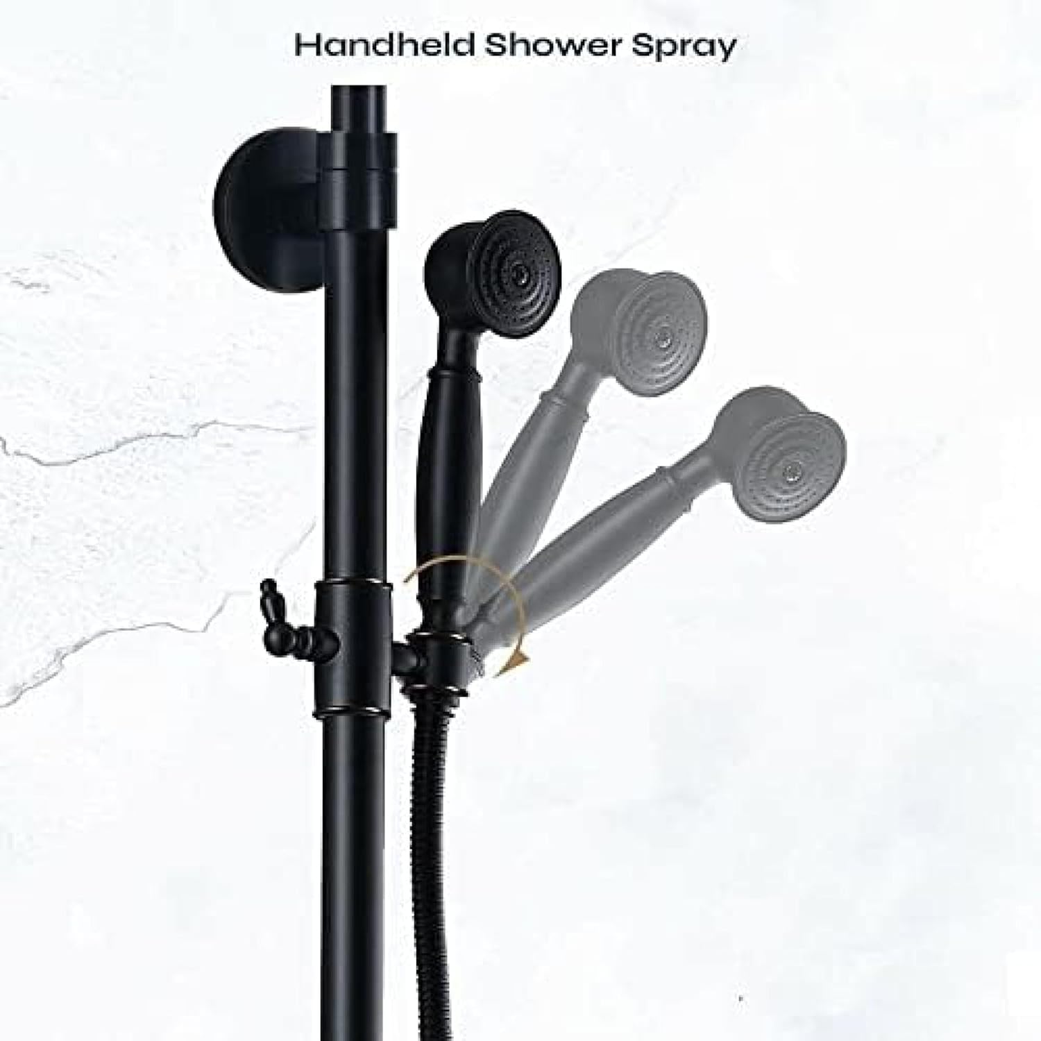 TECKI 8inch Rainfall Shower System Set with Handheld Spray