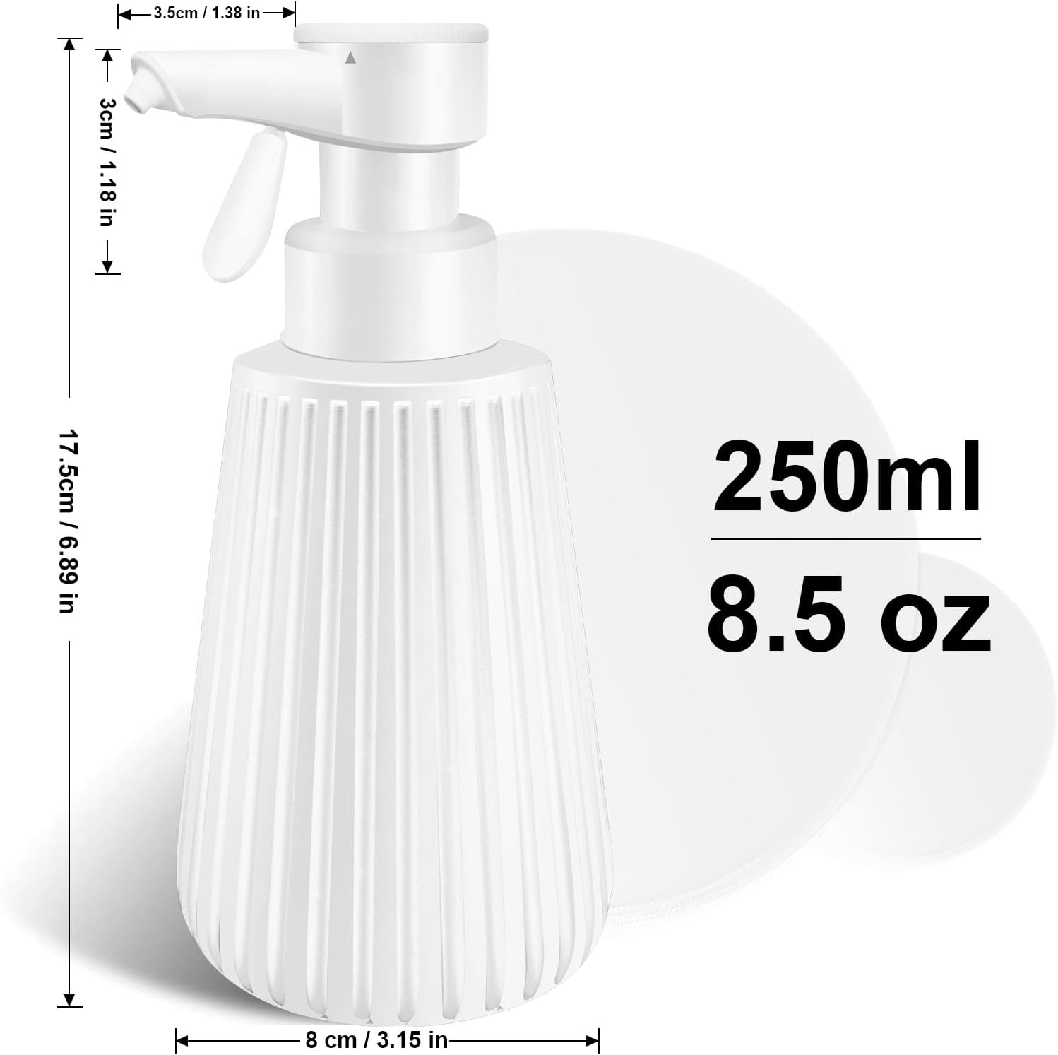 MoKasi 85oz Automatic Soap Dispenser - White Resin Touchless
