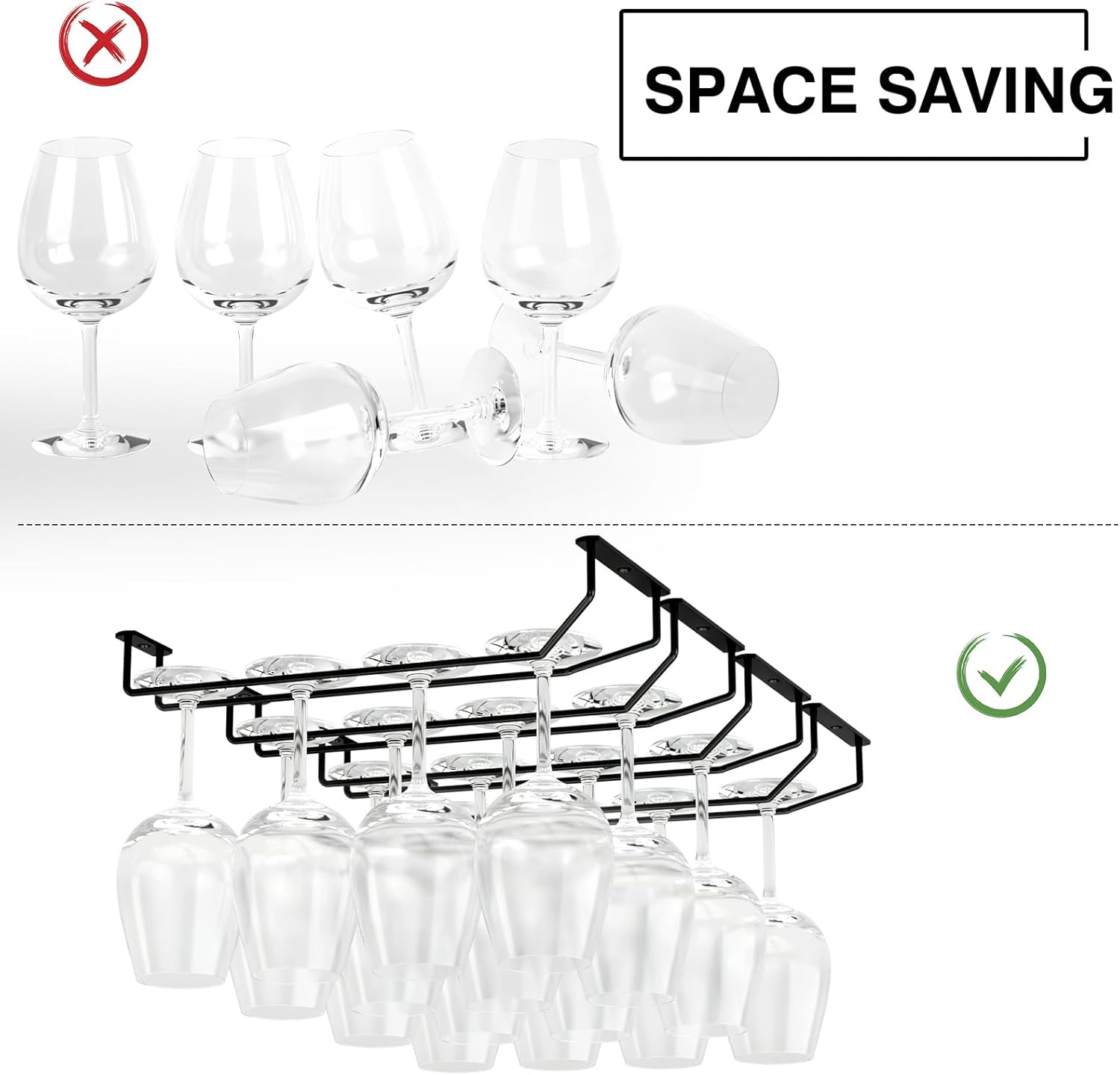 FOMANSH 14-Inch Wine Glass Holder Set of 2