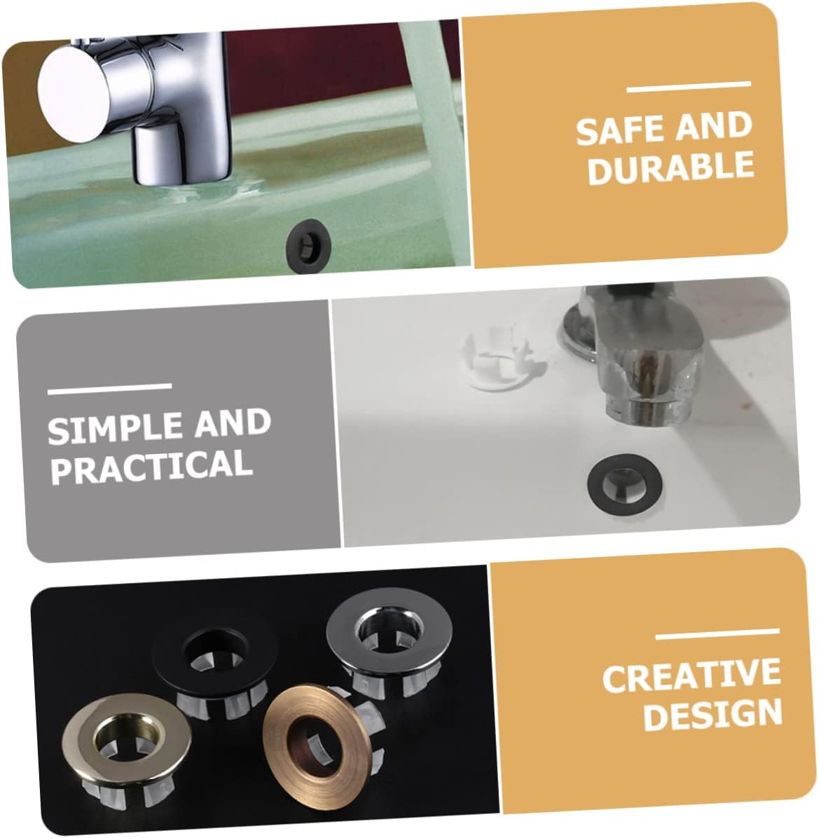 Gadpiparty 2PCS Bathroom Sink Overflow Cover