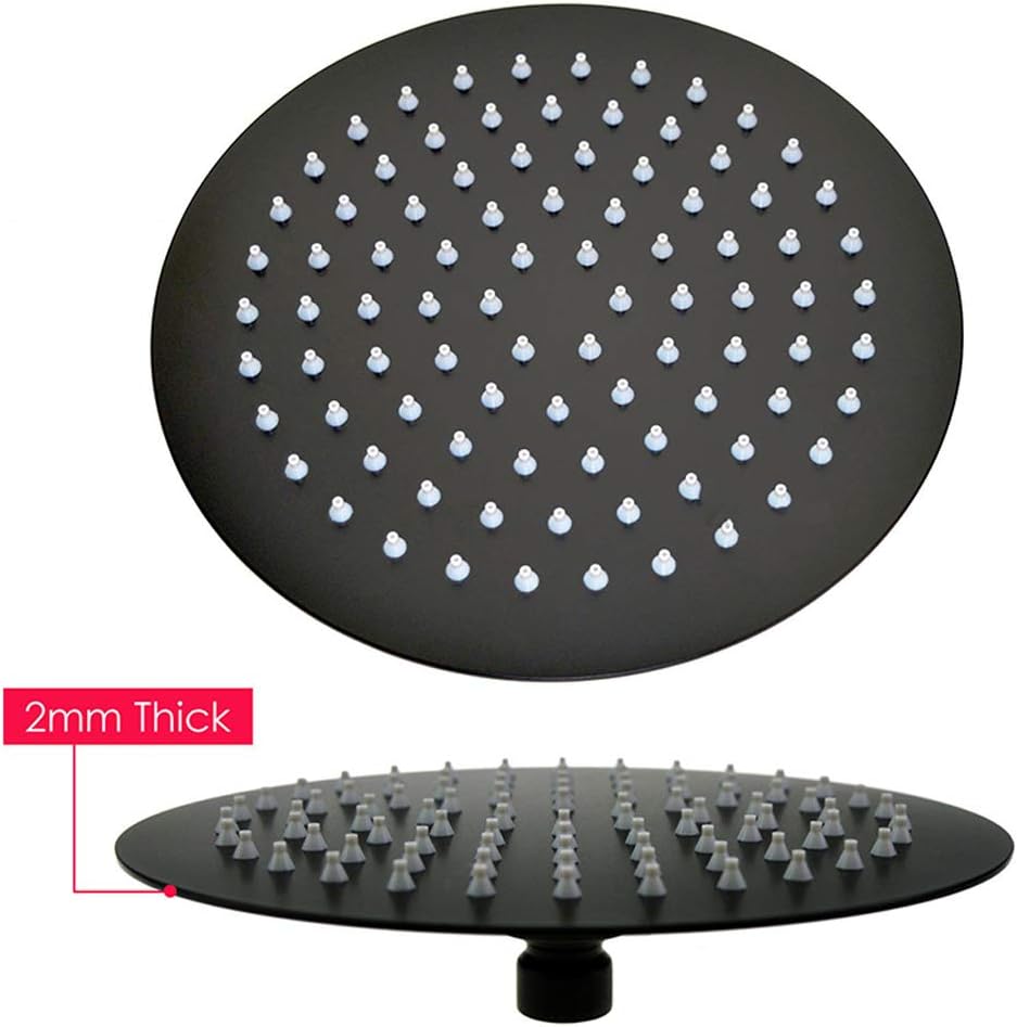 Luxury Matte Black Thermostatic Shower Set with Handheld and Rainfall Heads