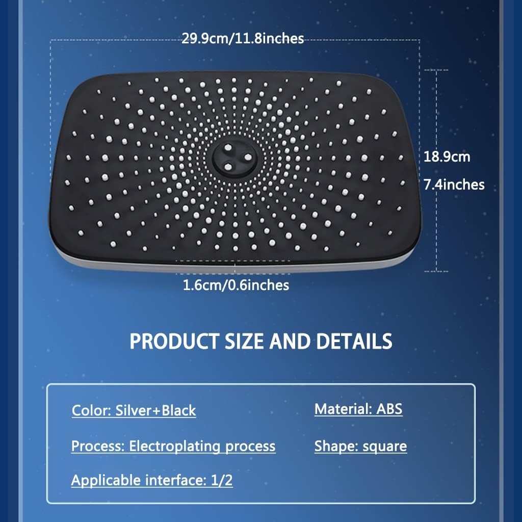FGQuelle Rain Shower Head Starry Sky 12 Inch