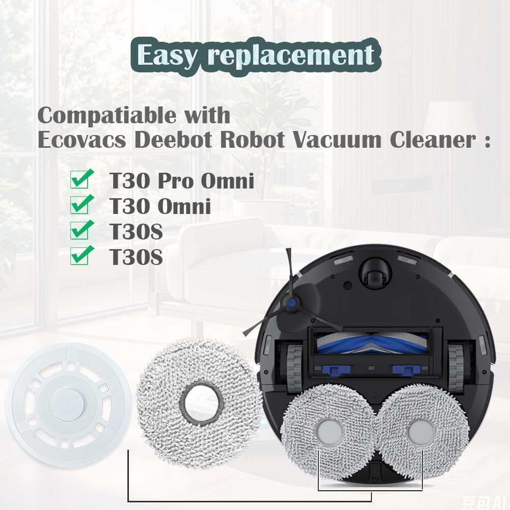 Ytaland 2 Pack Mop Pads Holder for Ecovacs T30 Series