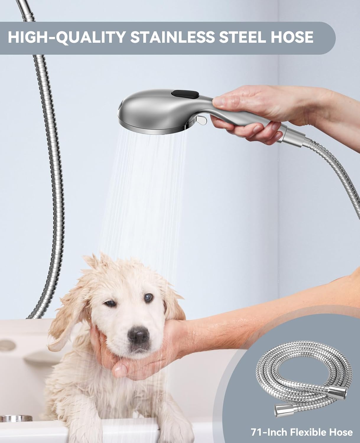 JDO High Pressure Handheld Shower Head with 9 Settings 1