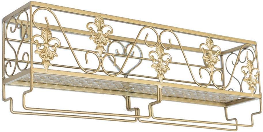 LASEVE Wall-Mounted Wine Rack with Glass Holder