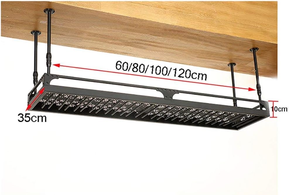 CGF- Wall-Mounted Wine Rack with Adjustable Height - Black