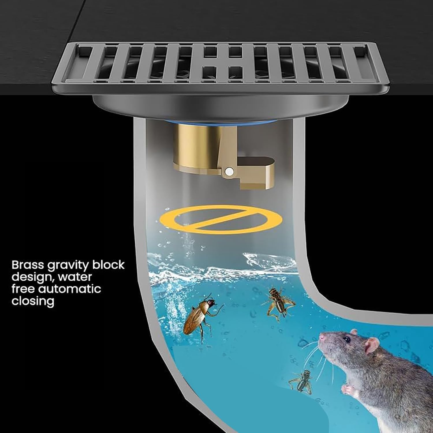 Kuuleyn Floor Drain Backflow Preventer with Deodorizing Core