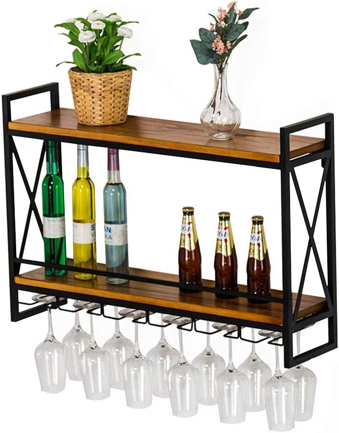 ZJDYDY Wall-Mounted Wine Rack Holder with Cork Storage