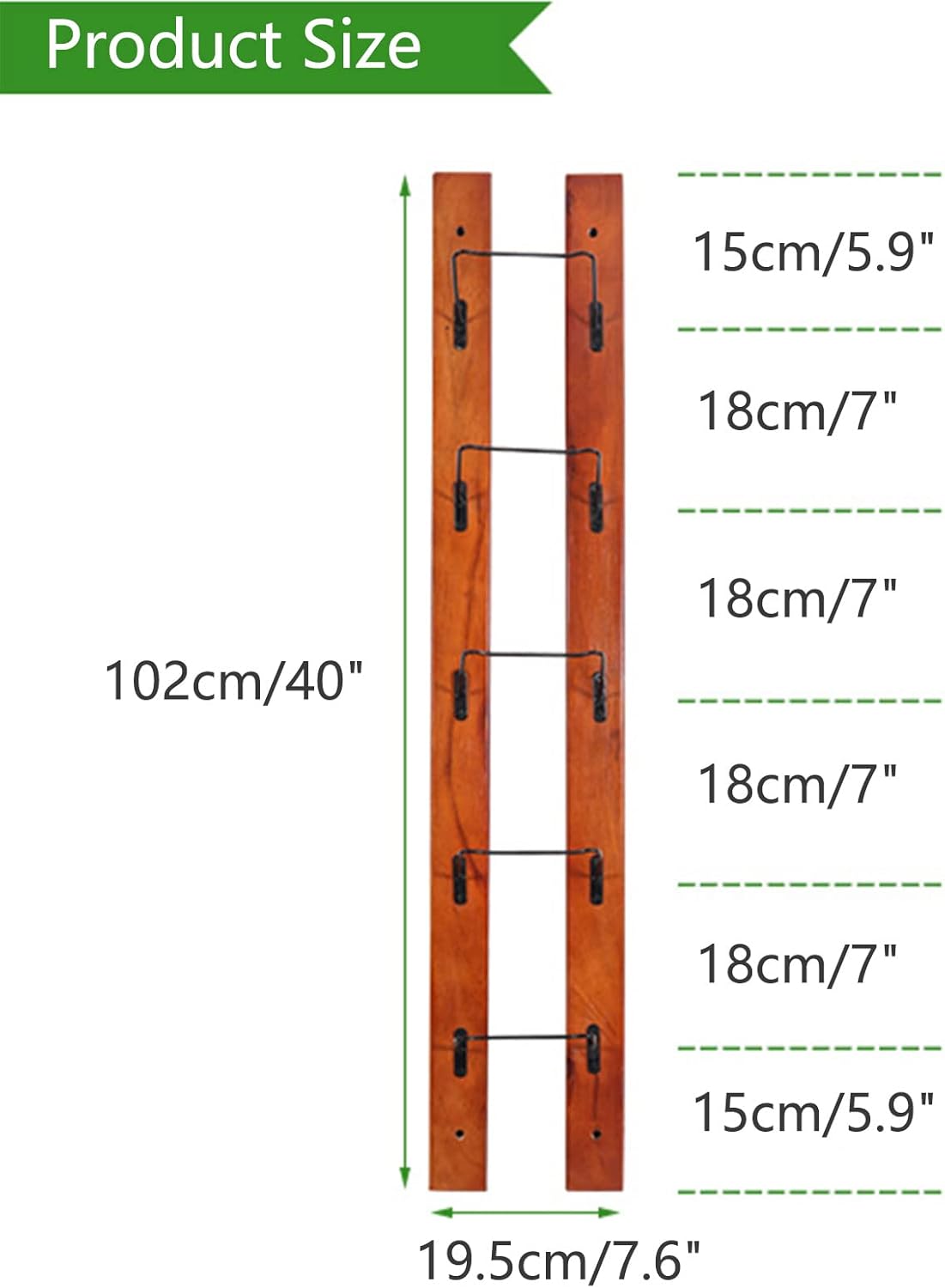 KOHARA 5-Bottle Wall Mounted Wine Rack