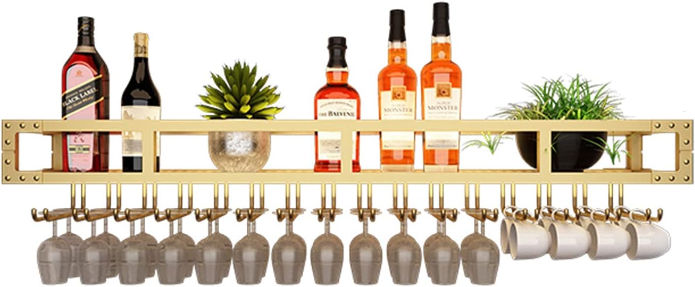 Wall-Mounted Wine Rack - Space-Saving Wrought Iron Holder