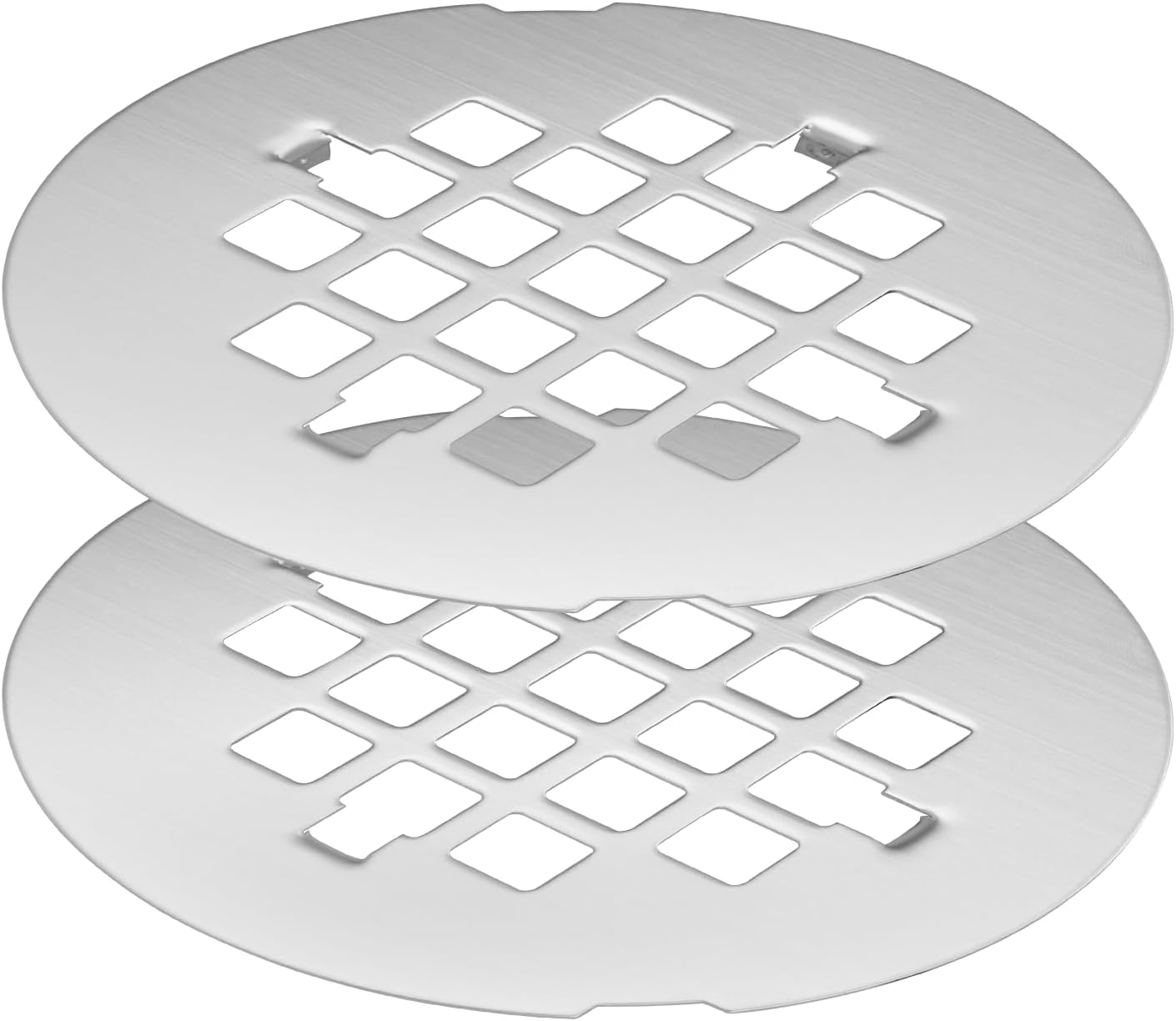 Chrome Plated Shower Drain Cover 4-14 Round 2 Pack