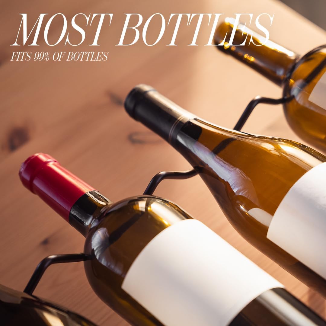 1-Tier Metal Wine Rack for Countertop - 4 Bottles Storage