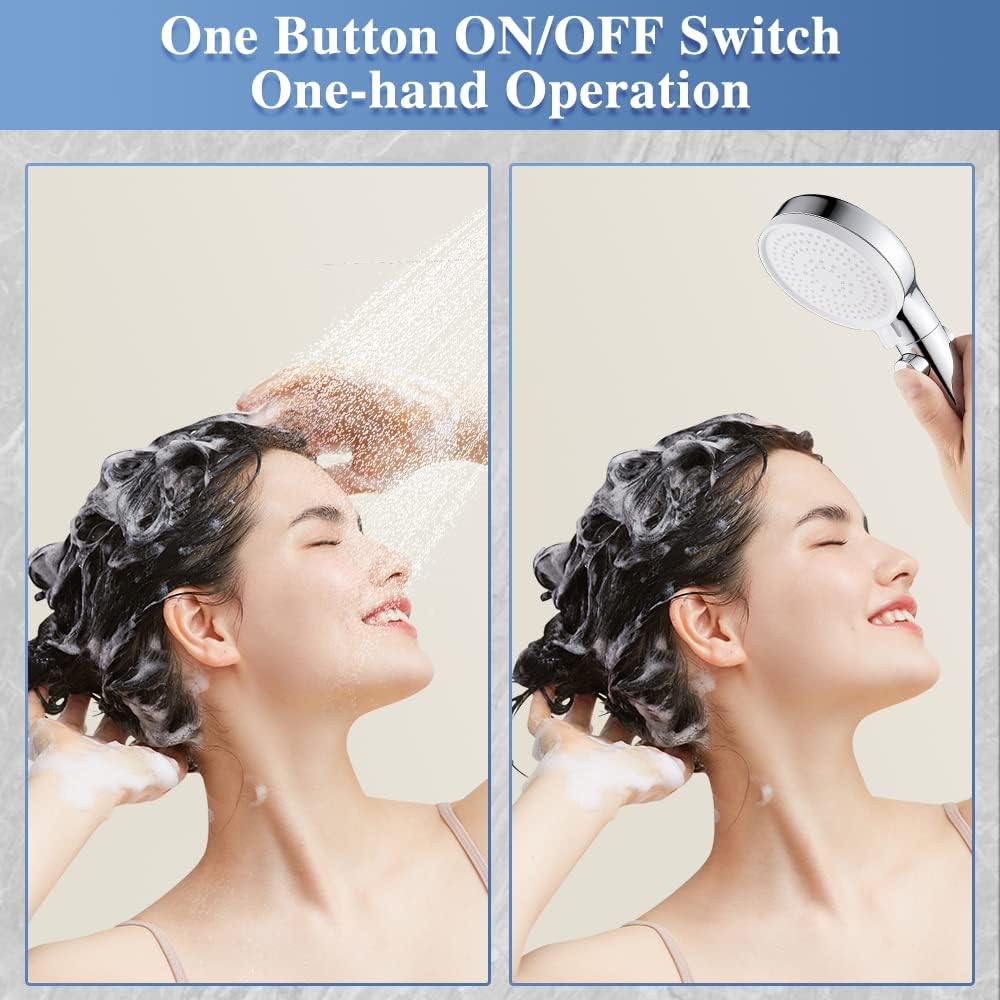 DOILIESE Handheld Showerhead with 3 Modes and 60in Hose