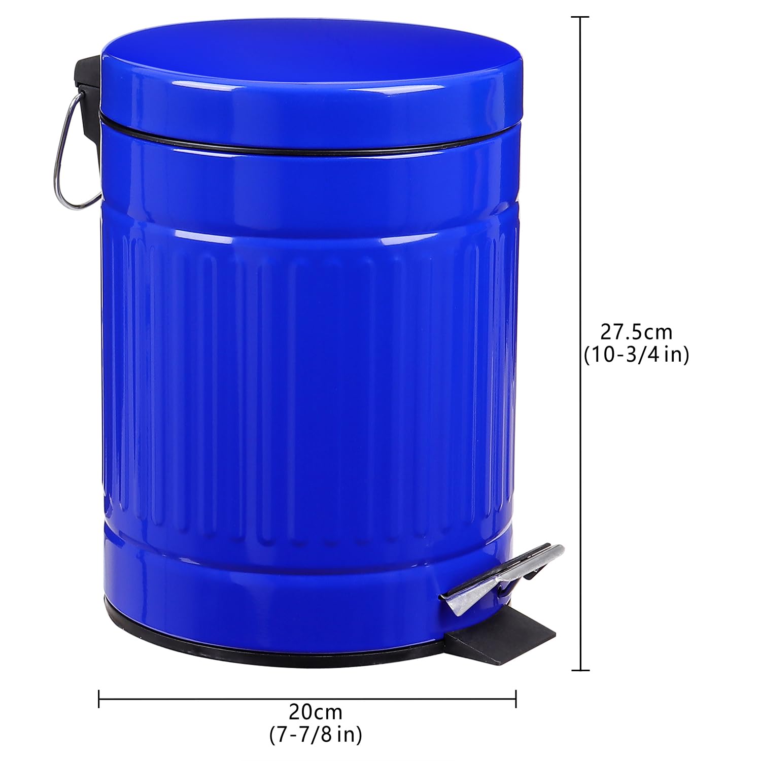 5L Round Step Pet Trash with Lid Mini Metal Pedal Bin
