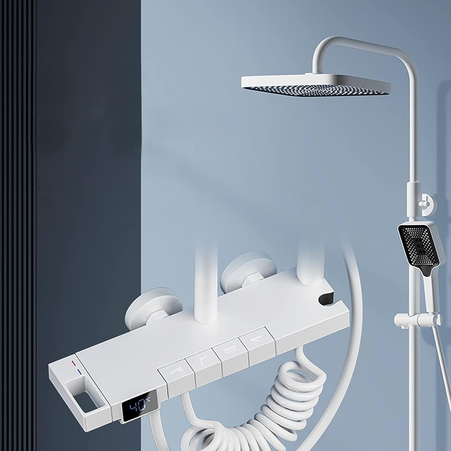 Thermostatic Shower Faucet Set with Temperature Display