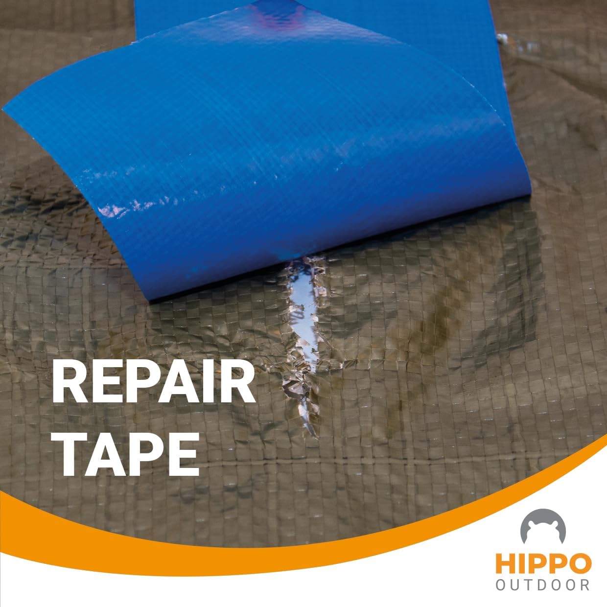 HIPPO OUTDOOR Tarpaulin Repair Tape 16ft Heavy Duty Waterproof Duct Tape
