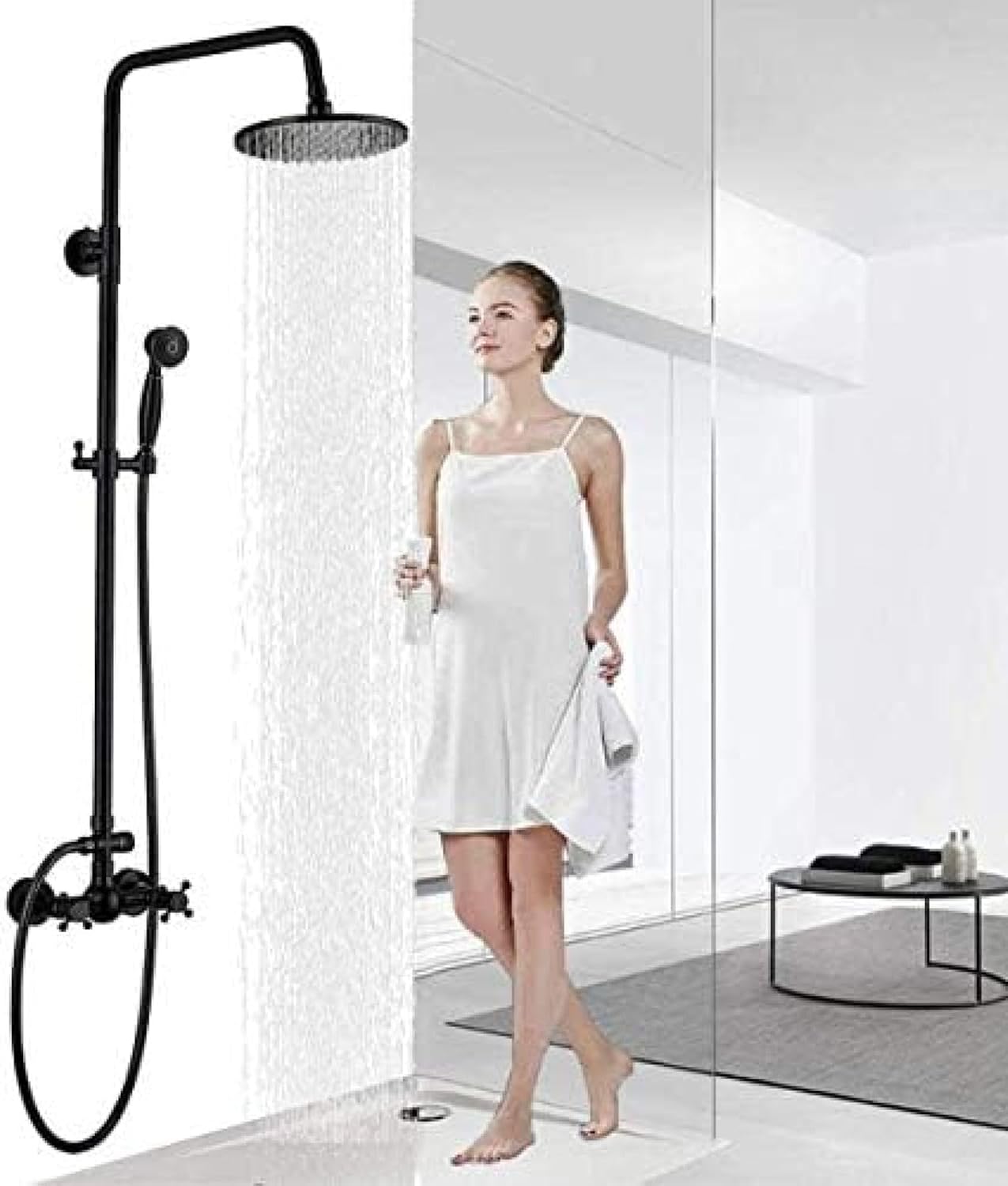 TECKI Black Oil Rubbed Bronze Shower System Set