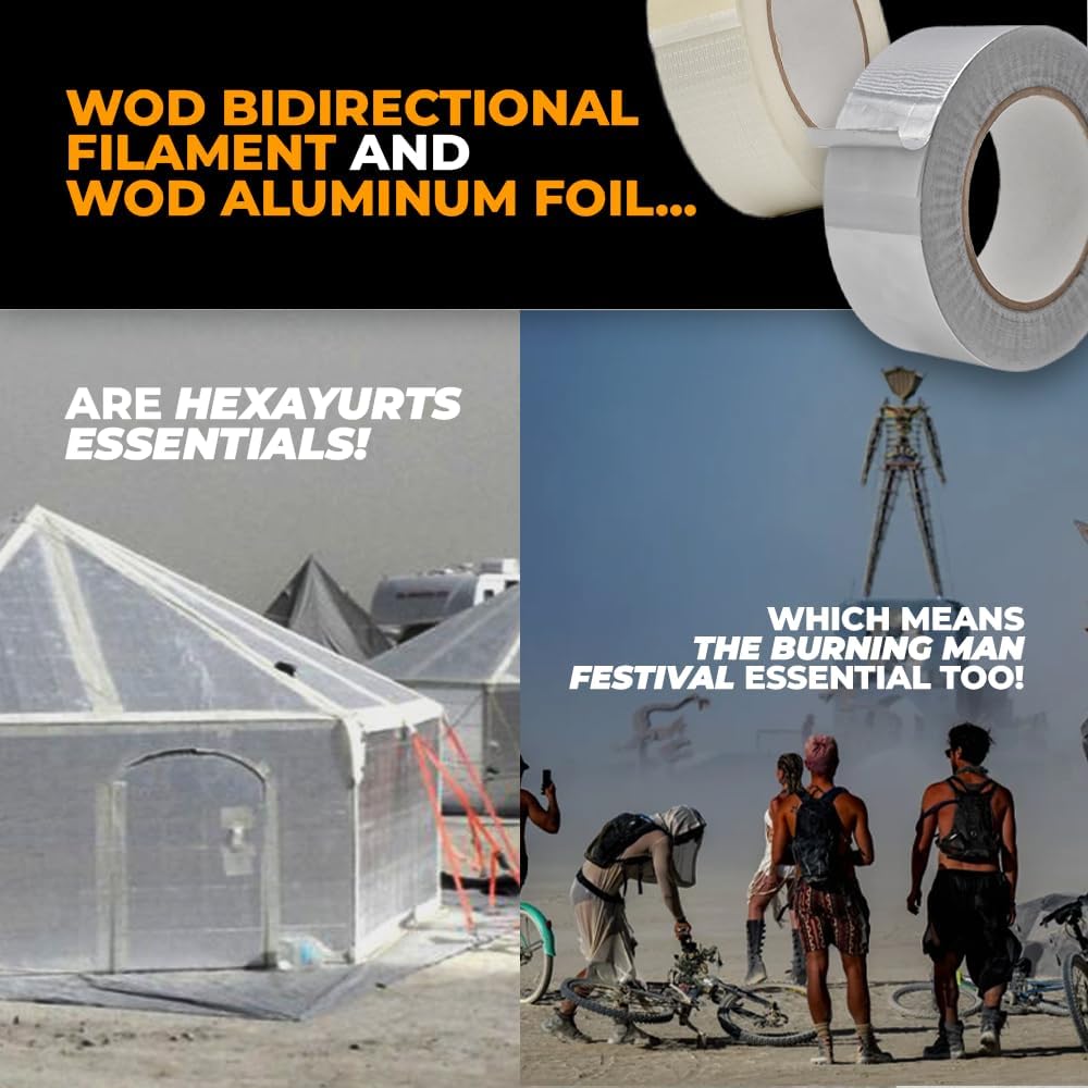 WOD AFTR36 Aluminum Foil Tape - 6x150ft Heat Shield Sealant Tape