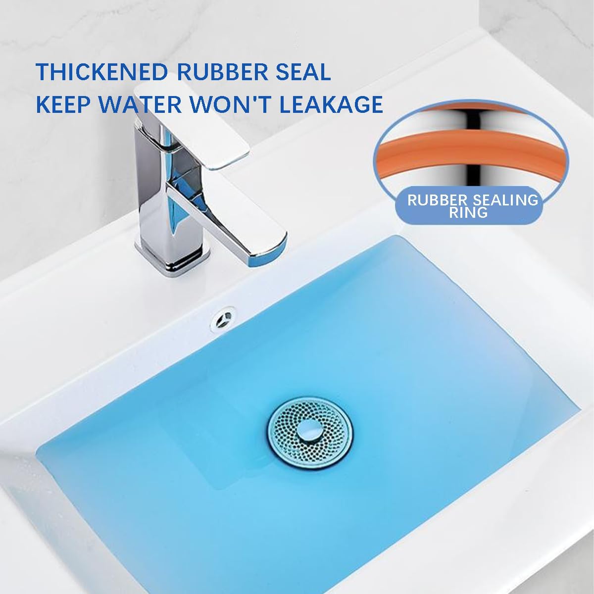 Eptaufty Bathroom Sink Drain Strainer with Spring Core 1