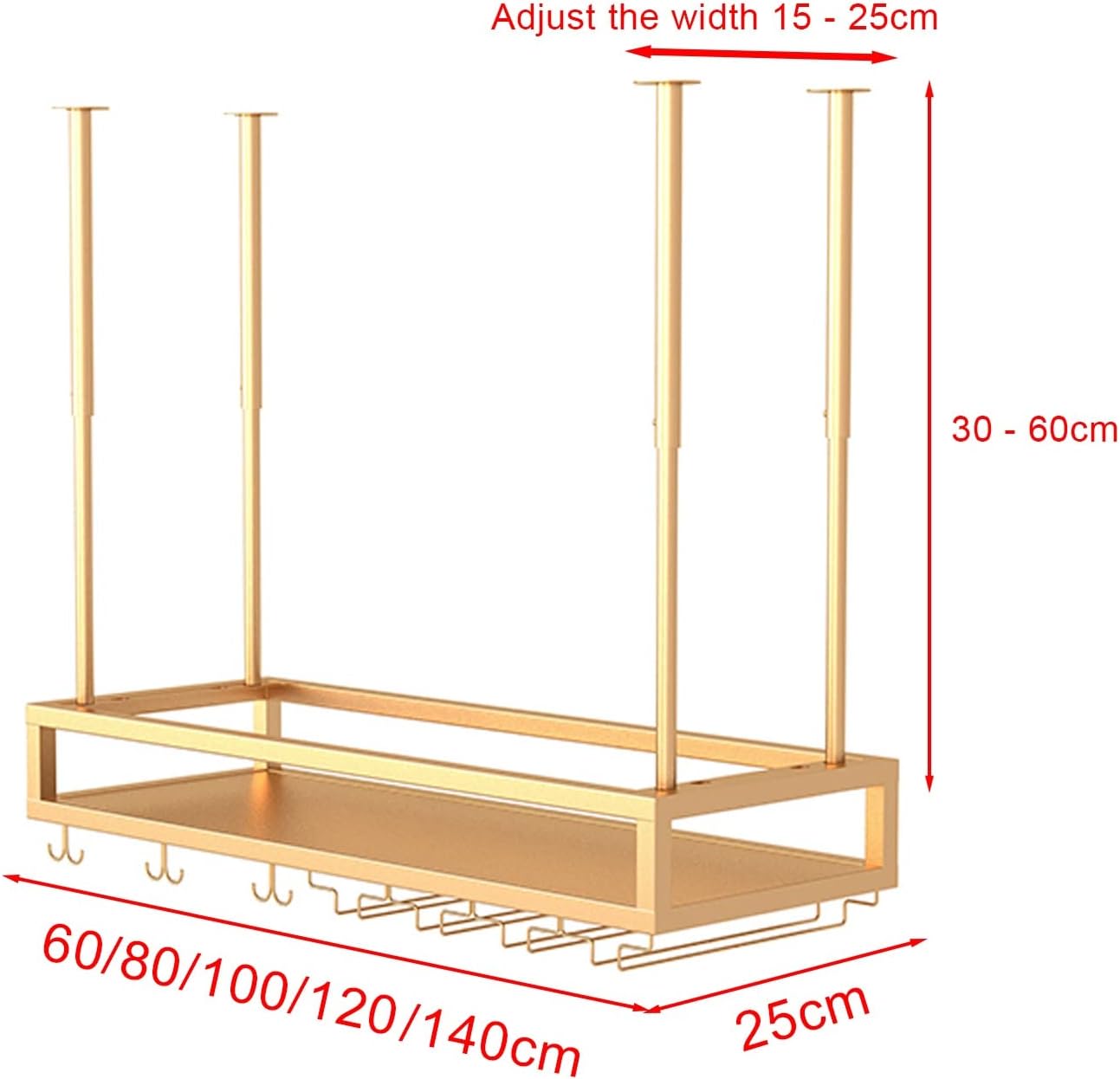 ZJDYDY Wall-Mounted Wine Rack 140X25X21Cm