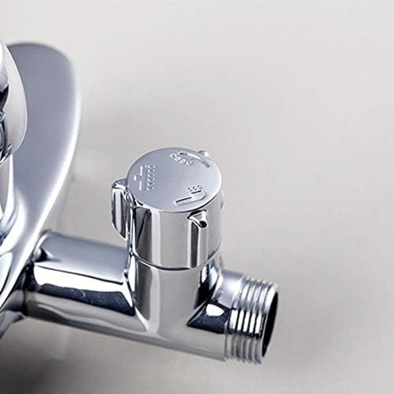 TECKI Square Chrome LED Rain Shower Wall Mount Set