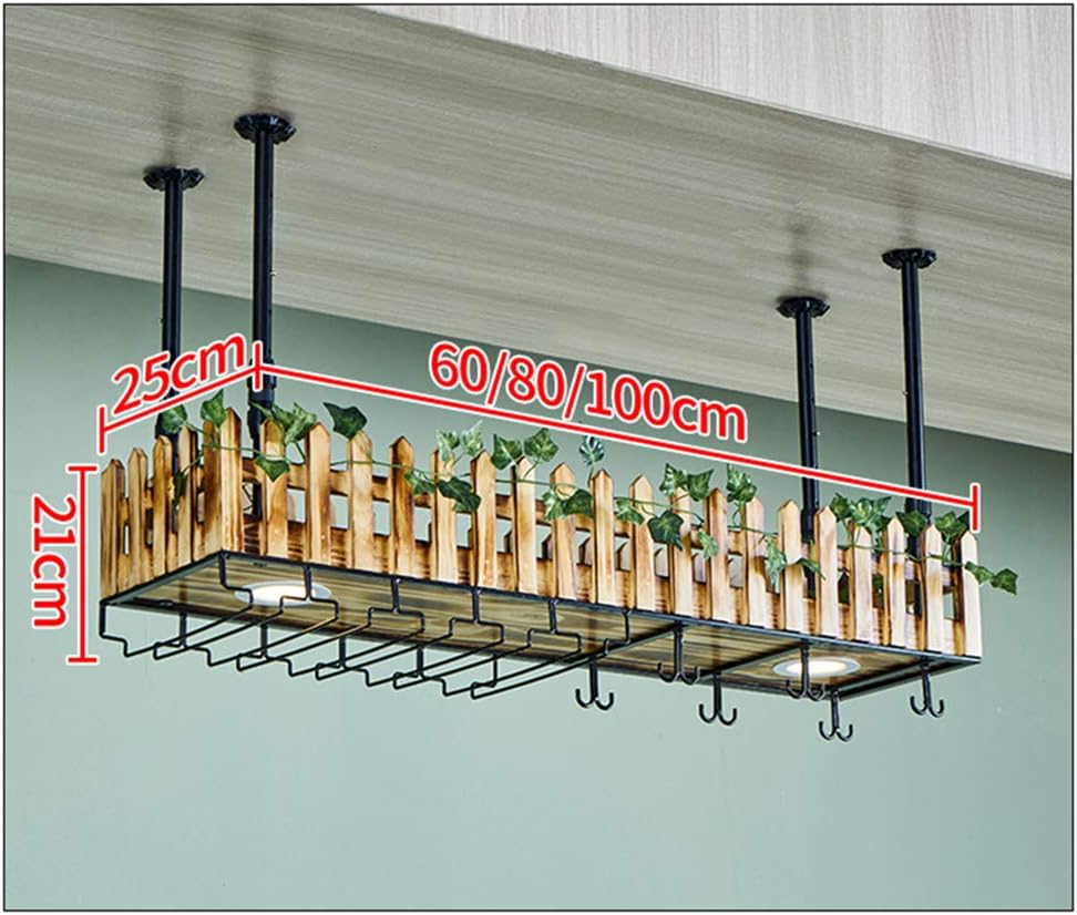 Retro Wall-Mounted Industrial Metal Wine Rack