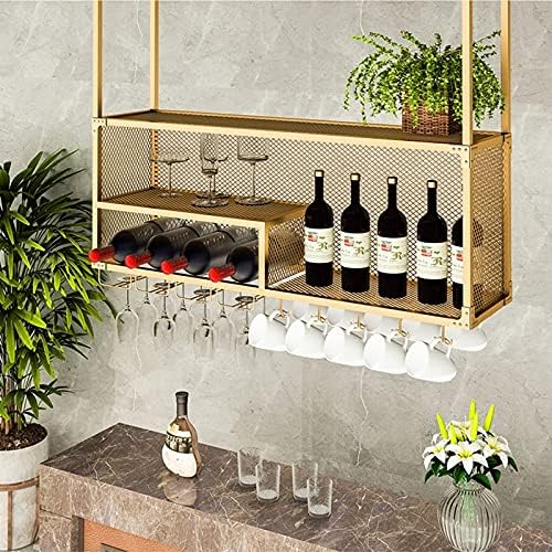 ZJDYDY Floating Ceiling Wine Rack Wall Mounted
