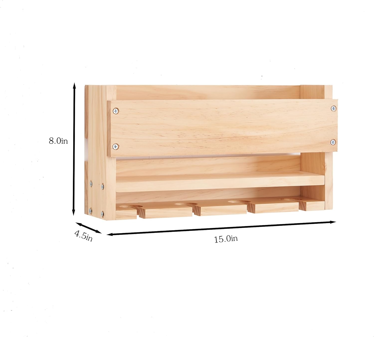 Stylish Wall-Mounted Wine Rack with Cup Holder