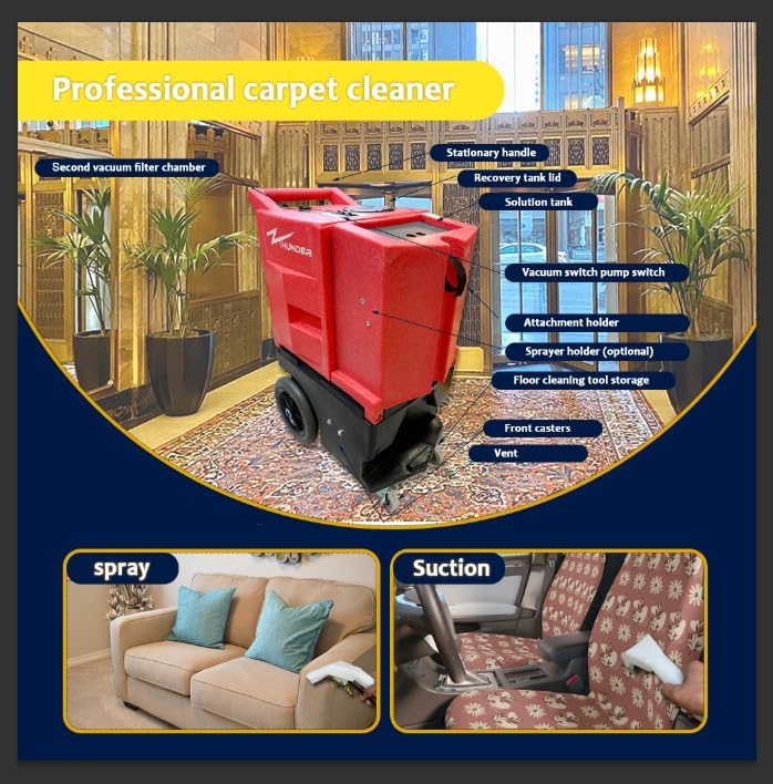 Z-Thunder Portable Carpet Extractor With Heat 220PSI 1