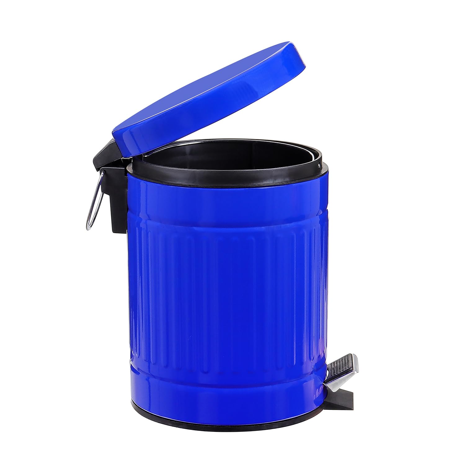 5L Round Step Pet Trash with Lid Mini Metal Pedal Bin