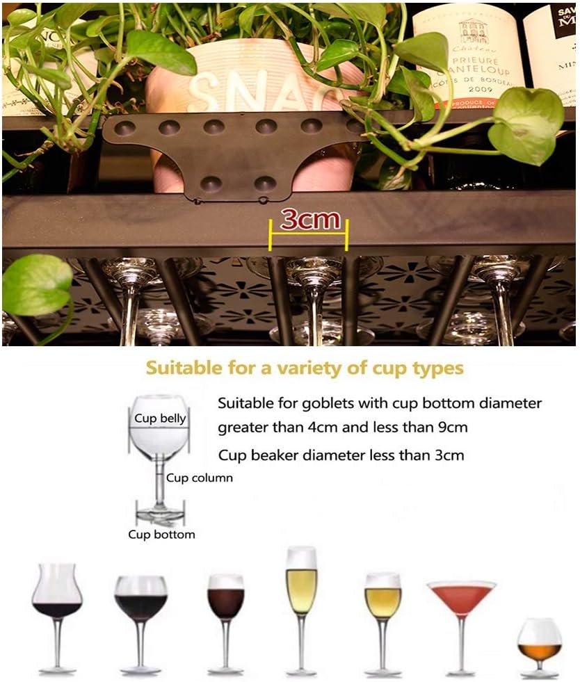 ZJDYDY Adjustable Ceiling Wine Rack with Retro Design