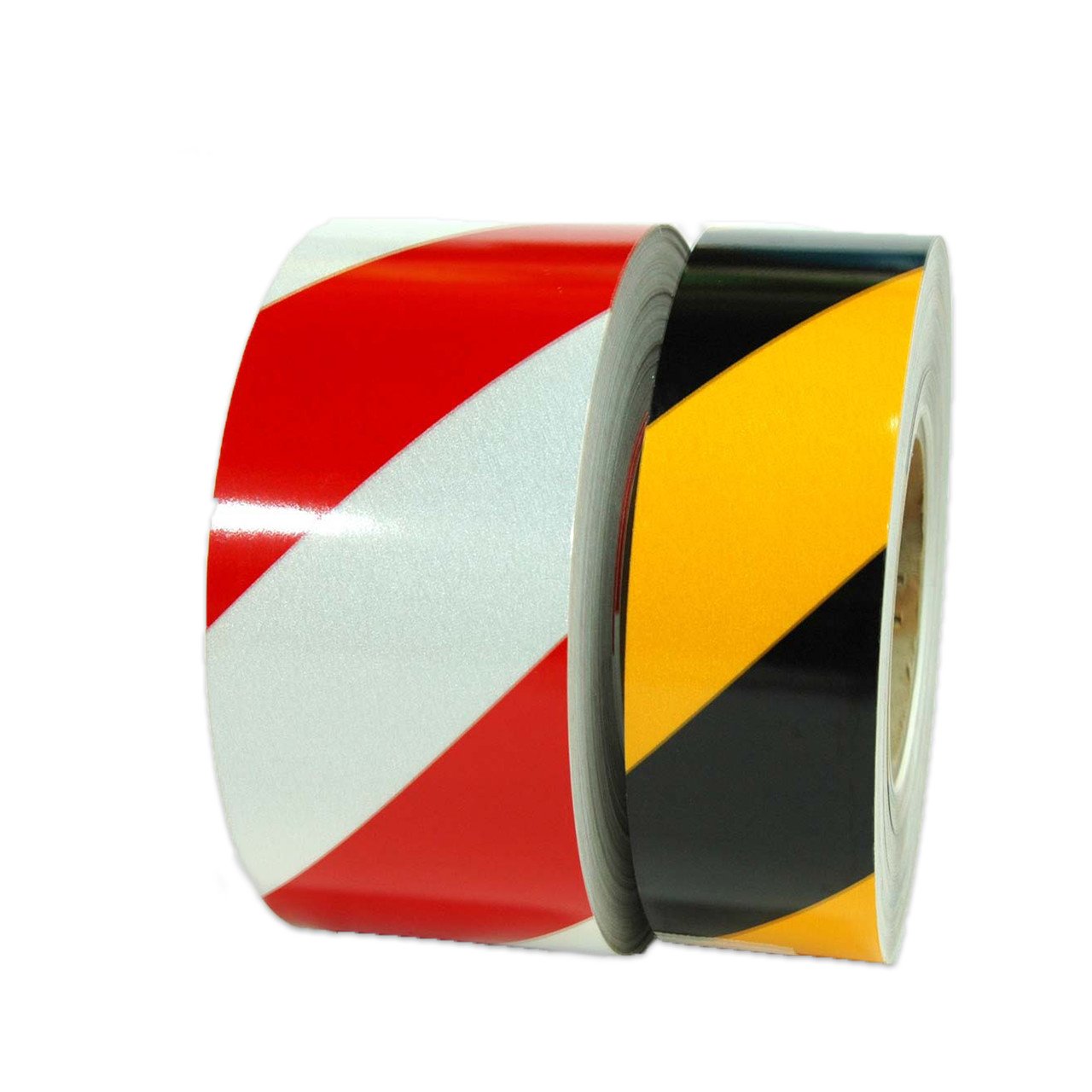 Striped Reflective Safety Tape - Black Yellow 2 Inch 10 Yards Case
