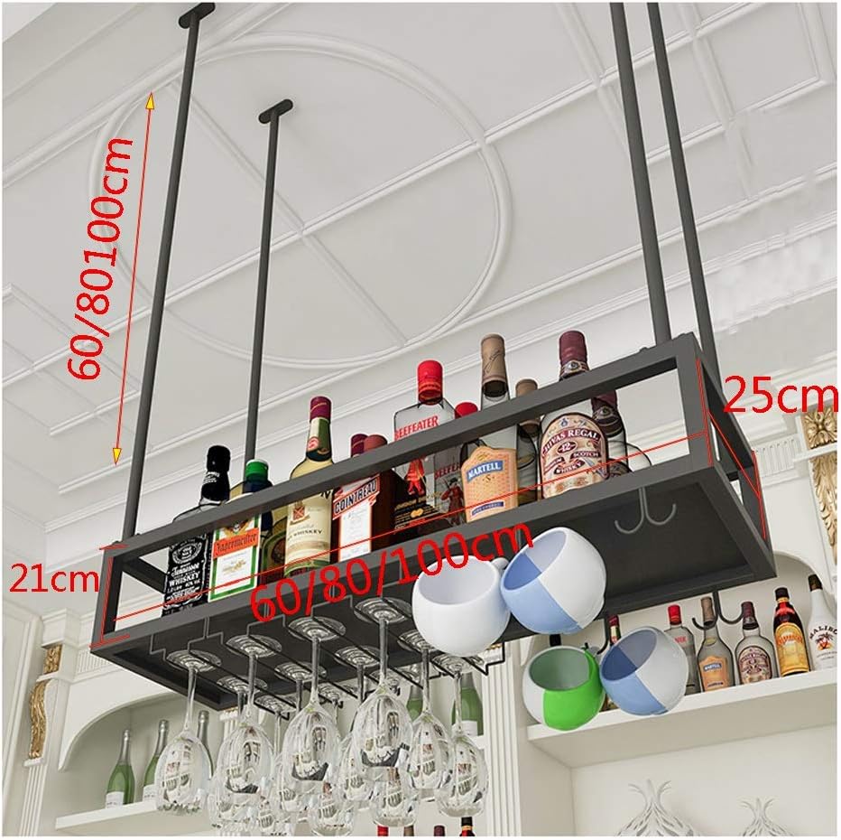 ZJDYDY Wall-Mounted Wine Rack with Wrought Iron Frame