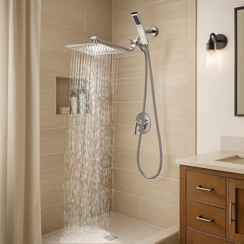 G Promise All Metal 10 Inch Dual Shower Head Set