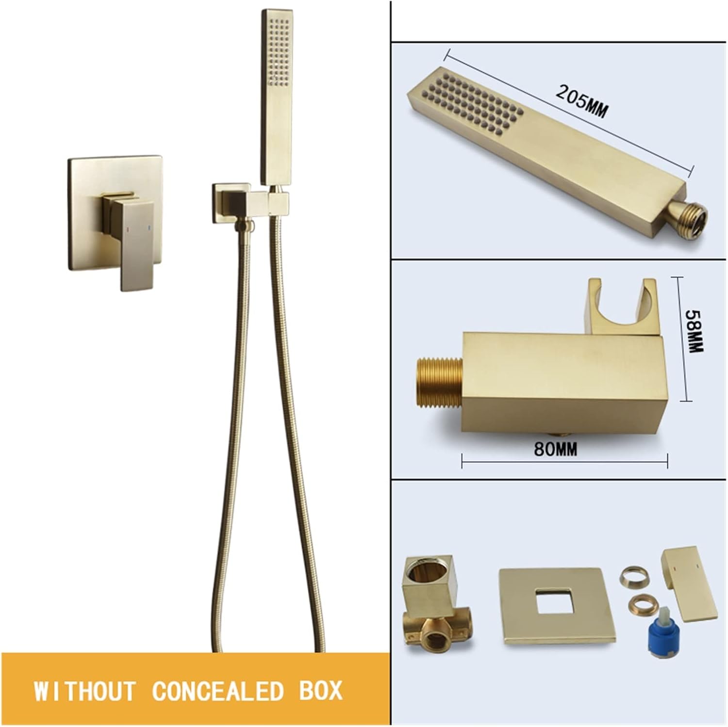 Hidden Waterfall Bathtub Faucet with 3 Modes Shower Set