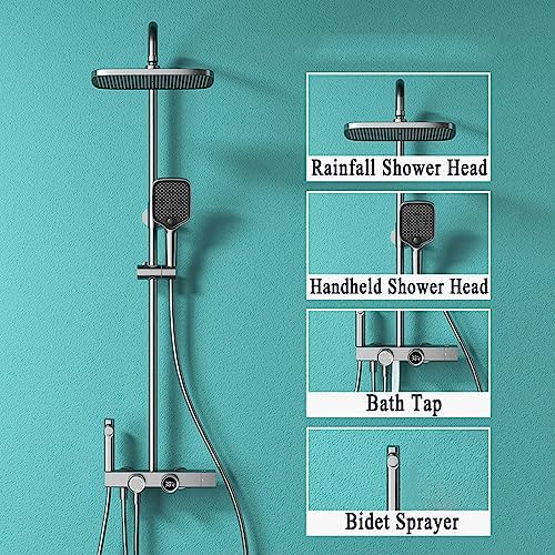 Digital Display Shower Faucet Set with 4 Functions 1