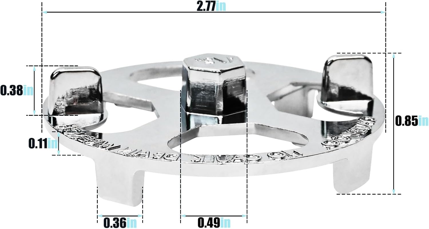 Delixike 42239 Shower Drain Wrench Strainer Stainless Steel