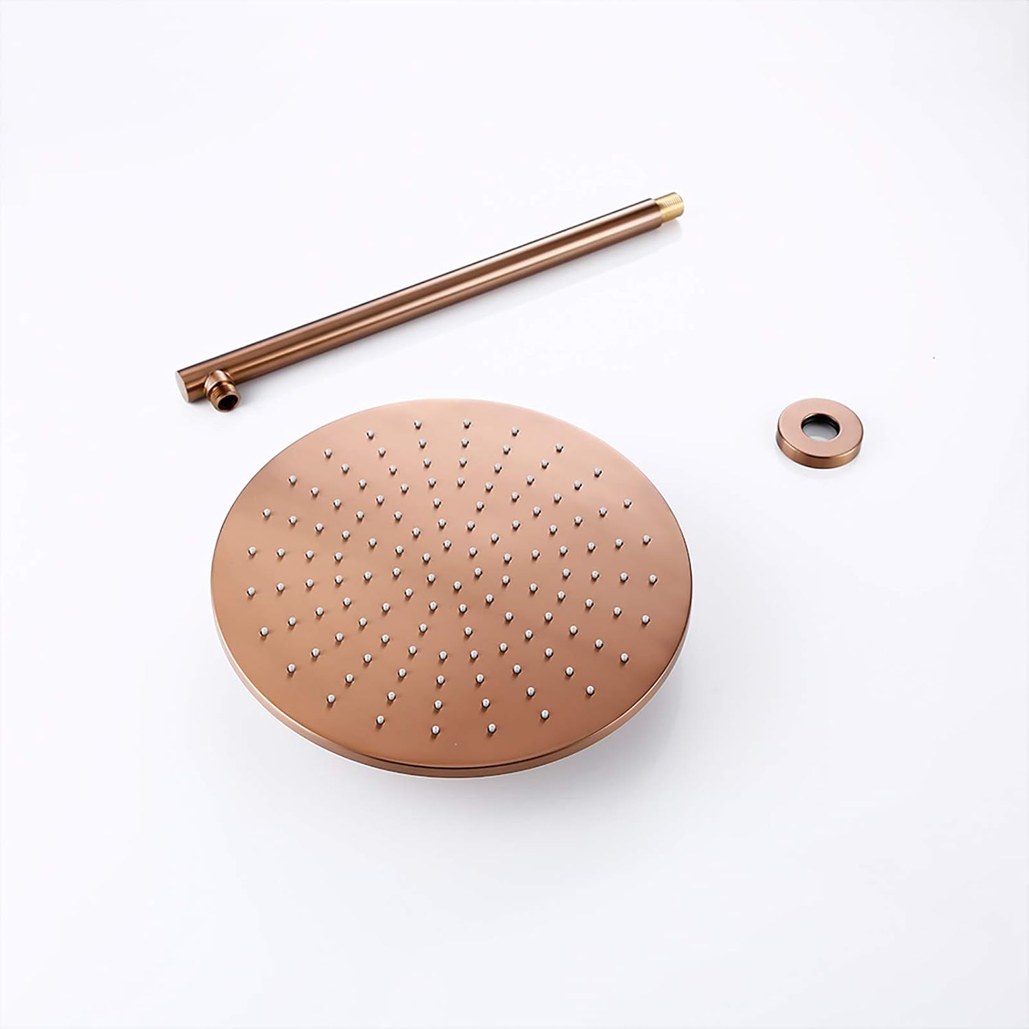 Brushed Rose Gold Rain Mixer Shower Combo Set
