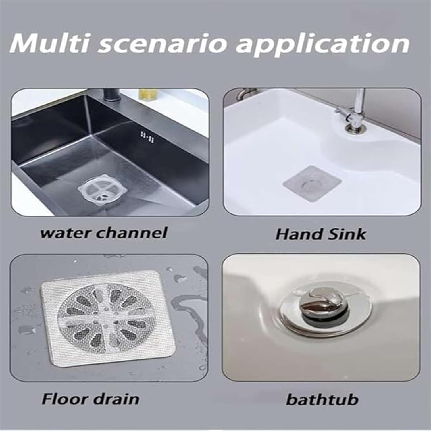 30 Pcs 4x4 Disposable Shower Hair Catcher