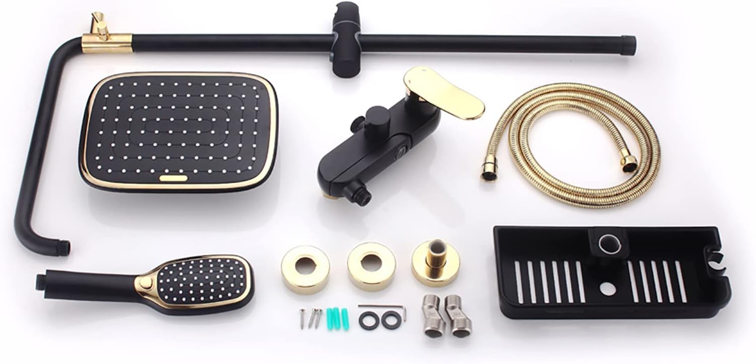 10 Inch Black Gold Shower System with 2 Mode Handheld 1